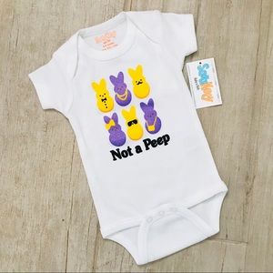 Sara Kety Not a Peep Easter Onesie 0-6 Months